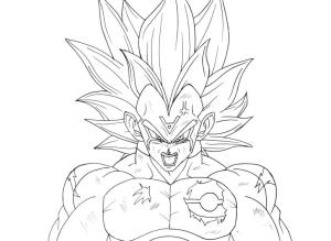 Dragon Ball boyama sayfası,  coloring page, Muhteşem Vegeta, 