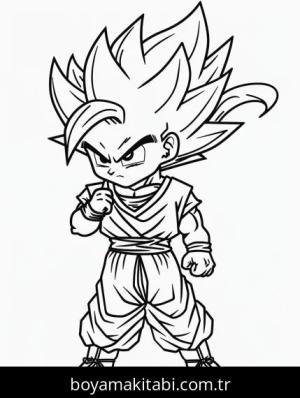 Dragon Ball boyama sayfası – eğitici aktivite, yaratıcılık