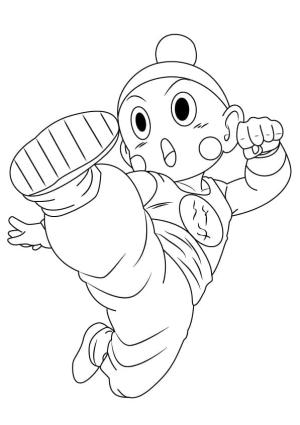 Dragon Ball boyama sayfası,  coloring page, Dragon Ball Z’den Chiaotzu’yu çizin, 