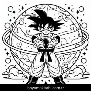 Dragon Ball boyama sayfası – kolay boyama, eğitici aktivite
