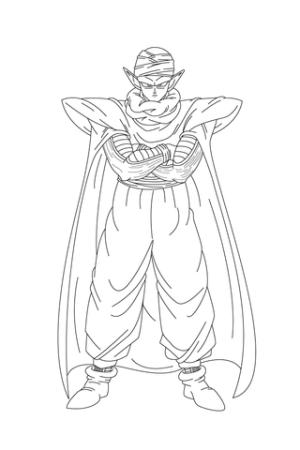 Dragon Ball boyama sayfası,  coloring page, Kızgın Piccolo, 