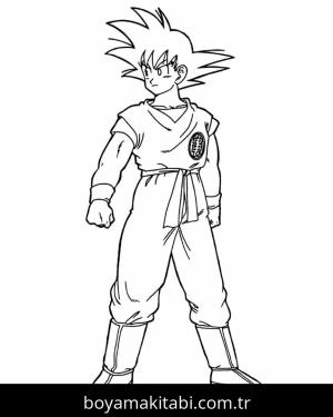 Dragon Ball boyama sayfası – çocuk aktivitesi, PDF indir