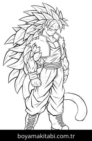Dragon Ball boyama sayfası – sanatsal çalışma, çocuklar için