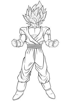 Dragon Ball boyama sayfası,  coloring page, Öfkeli Goku, 