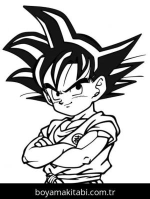 Dragon Ball boyama sayfası – el becerilerini geliştirir, boyama çalışması