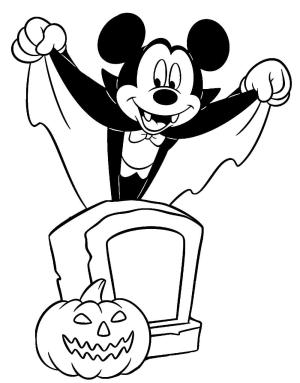 Drakula boyama sayfası,  coloring page, Mickey Drakula, 