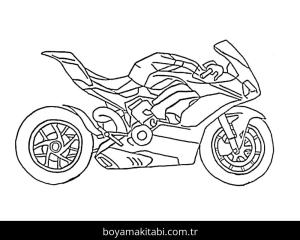 Ducati Motosiklet boyama sayfası – boyama etkinliği, çocuk aktivitesi