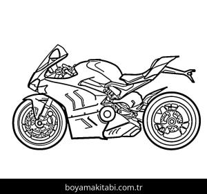 Ducati Motosiklet boyama sayfası – çocuk aktivitesi, PDF indir