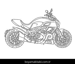 Ducati Motosiklet boyama sayfası – yaratıcılığı geliştirir, keyifli zaman