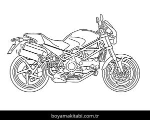 Ducati Motosiklet boyama sayfası – el becerilerini geliştirir, boyama çalışması