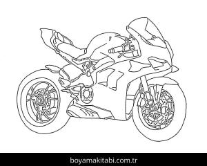 Ducati Motosiklet boyama sayfası – eğlenceli etkinlik, el becerilerini geliştirir
