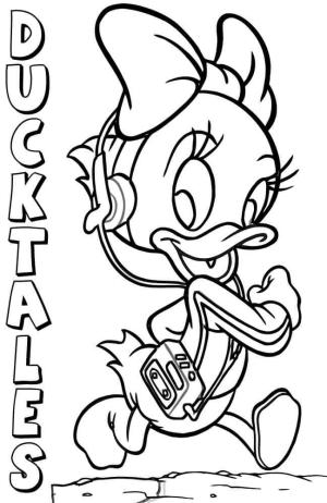 Ducktales boyama sayfası,  coloring page, Ducktales’de Webby Vanderquack, 