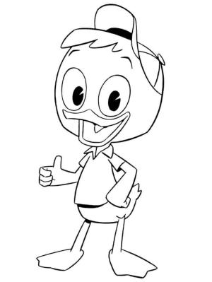 Ducktales boyama sayfası,  coloring page, Ducktales’den Huey Ördek, 