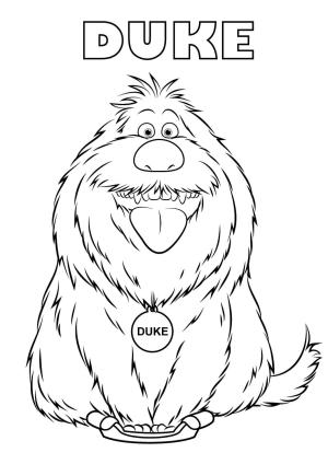 Duke boyama sayfası,  coloring page, Duke Oturuyor, 