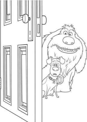 Duke boyama sayfası,  coloring page, Duke ve Max Bir Kapı Açar, 