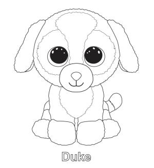 Duke boyama sayfası,  coloring page, Duke Beanie Boo, 