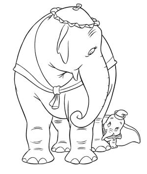 Dumbo boyama sayfası,  coloring page, Dumbo 19, 