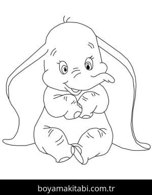 Dumbo boyama sayfası – ücretsiz yazdır, boyama etkinliği