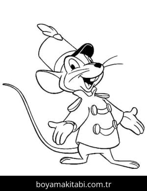 Dumbo boyama sayfası – sanatsal çalışma, çocuklar için