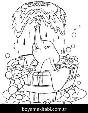 Dumbo boyama sayfası – evde etkinlik, ücretsiz yazdır