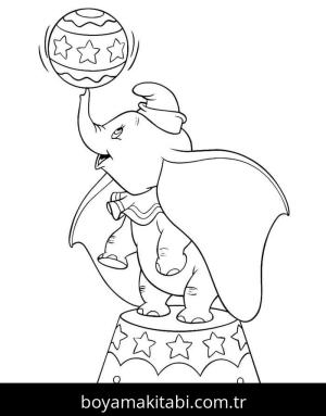 Dumbo boyama sayfası – yaratıcılık, eğlenceli etkinlik