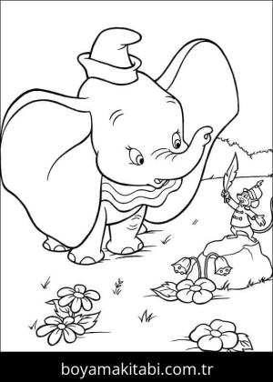 Dumbo boyama sayfası – eğitici aktivite, yaratıcılık