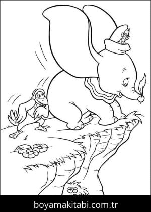 Dumbo boyama sayfası – eğitici aktivite, yaratıcılık