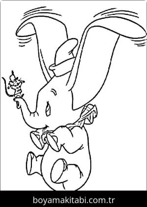 Dumbo boyama sayfası – boyama çalışması, yaratıcılığı geliştirir