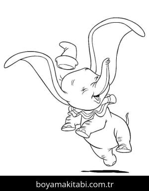 Dumbo boyama sayfası – yaratıcılığı geliştirir, keyifli zaman