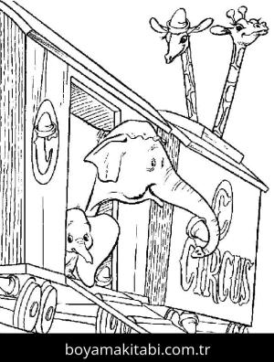 Dumbo boyama sayfası – ücretsiz yazdır, boyama etkinliği