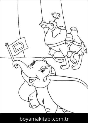 Dumbo boyama sayfası – PDF indir, sevimli karakter