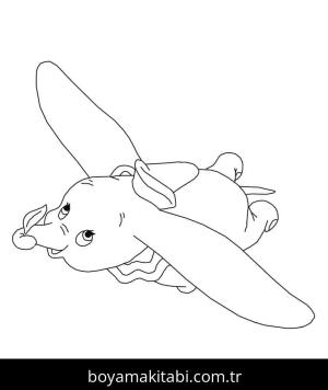 Dumbo boyama sayfası – eğlenceli etkinlik, el becerilerini geliştirir