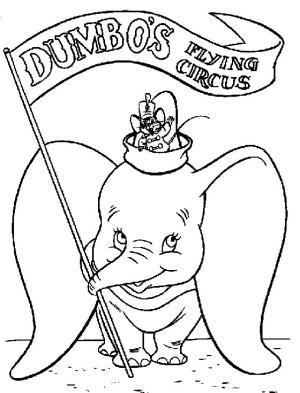 Dumbo boyama sayfası,  coloring page, Dumbo 17, 