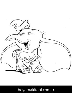 Dumbo boyama sayfası – eğlenceli etkinlik, el becerilerini geliştirir