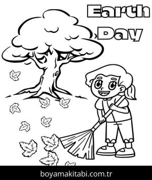 Dünya Günü Boyama Sayfaları