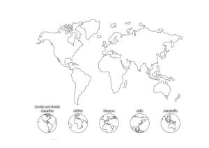 Dünya Haritaları boyama sayfası,  coloring page, Boş Dünya Haritası Anahatları, 