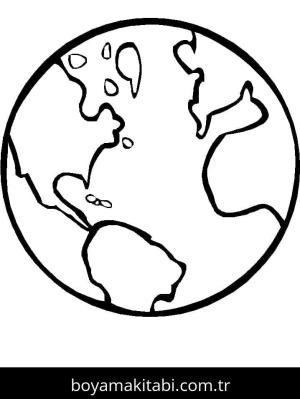 Dünya boyama sayfası – el becerilerini geliştirir, boyama çalışması
