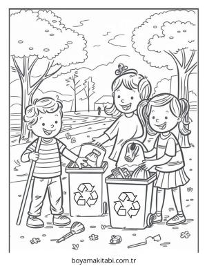 Dünya boyama sayfası – eğitici aktivite, yaratıcılık