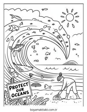 Dünya boyama sayfası – boyama etkinliği, çocuk aktivitesi