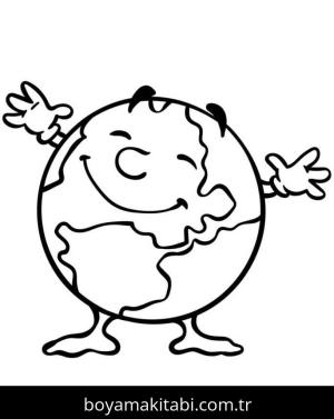 Dünya boyama sayfası – ücretsiz yazdır, boyama etkinliği
