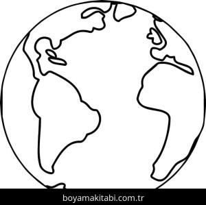 Dünya boyama sayfası – ücretsiz yazdır, boyama etkinliği