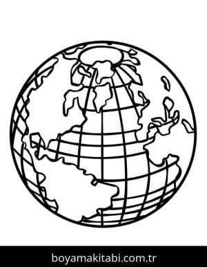 Dünya boyama sayfası – boyama çalışması, yaratıcılığı geliştirir