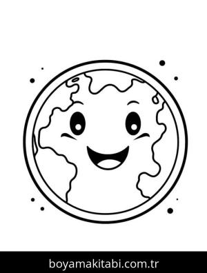 Dünya boyama sayfası – eğitici aktivite, yaratıcılık