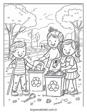 Dünya boyama sayfası – el becerilerini geliştirir, boyama çalışması