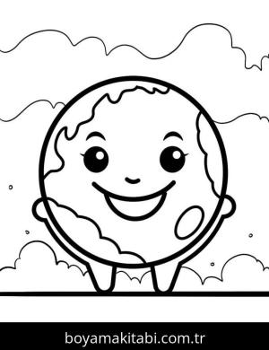 Dünya boyama sayfası – yaratıcılık, eğlenceli etkinlik