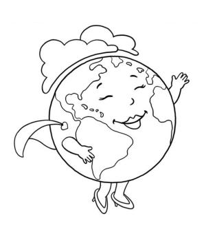 Dünya boyama sayfası,  coloring page, Süper Kız Dünya, 