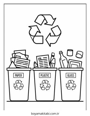Dünya boyama sayfası – kolay boyama, eğitici aktivite