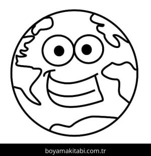 Dünya boyama sayfası – boyama çalışması, yaratıcılığı geliştirir