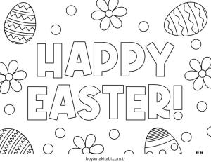 Easter boyama sayfası – renkli çizimler, okul öncesi