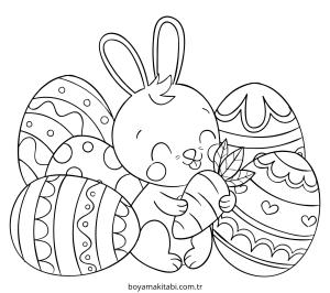 Easter boyama sayfası – sanatsal çalışma, çocuklar için